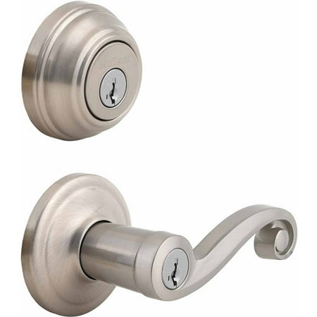 - Kwikset Satin Nickel Lido Keyed Entry Door Lever