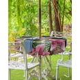 thumbnail image 5 of Outdoor Tablecloth Lily Flowers Round Patio Tablecloths 60 Inch, Waterproof Table Cloths with Umbrella Hole and Zipper, Coco Tropical Palm Leaf Summer Table Cover for Outdoor Tables Garden, 5 of 6