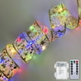 thumbnail image 5 of DYstyle 16.4ft 32.8ft LED Copper Wire String Fairy with Double Layer Ribbon Waterproof Christmas Tree Ribbon Lights for Christmas Party Weddings, 5 of 5