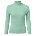 thumbnail image 4 of QASIEATN Sweaters for Graceful Women Fashion, Casual Autumn and Winter Multicolor Pattern Mid Neck Warm Long Sleeved Knitted Bottoming Shirt, Womens Fall Tops, 4 of 4