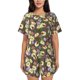 thumbnail image 1 of Balery Ladybugs And Flowers On A Wooden Conjunto de Pijama para Mujer con Estampado, Dos Piezas de Manga Corta y Shorts, Ropa de Dormir Suave con Cuello Redondo y Bolsillos-3X-Large, 1 of 6