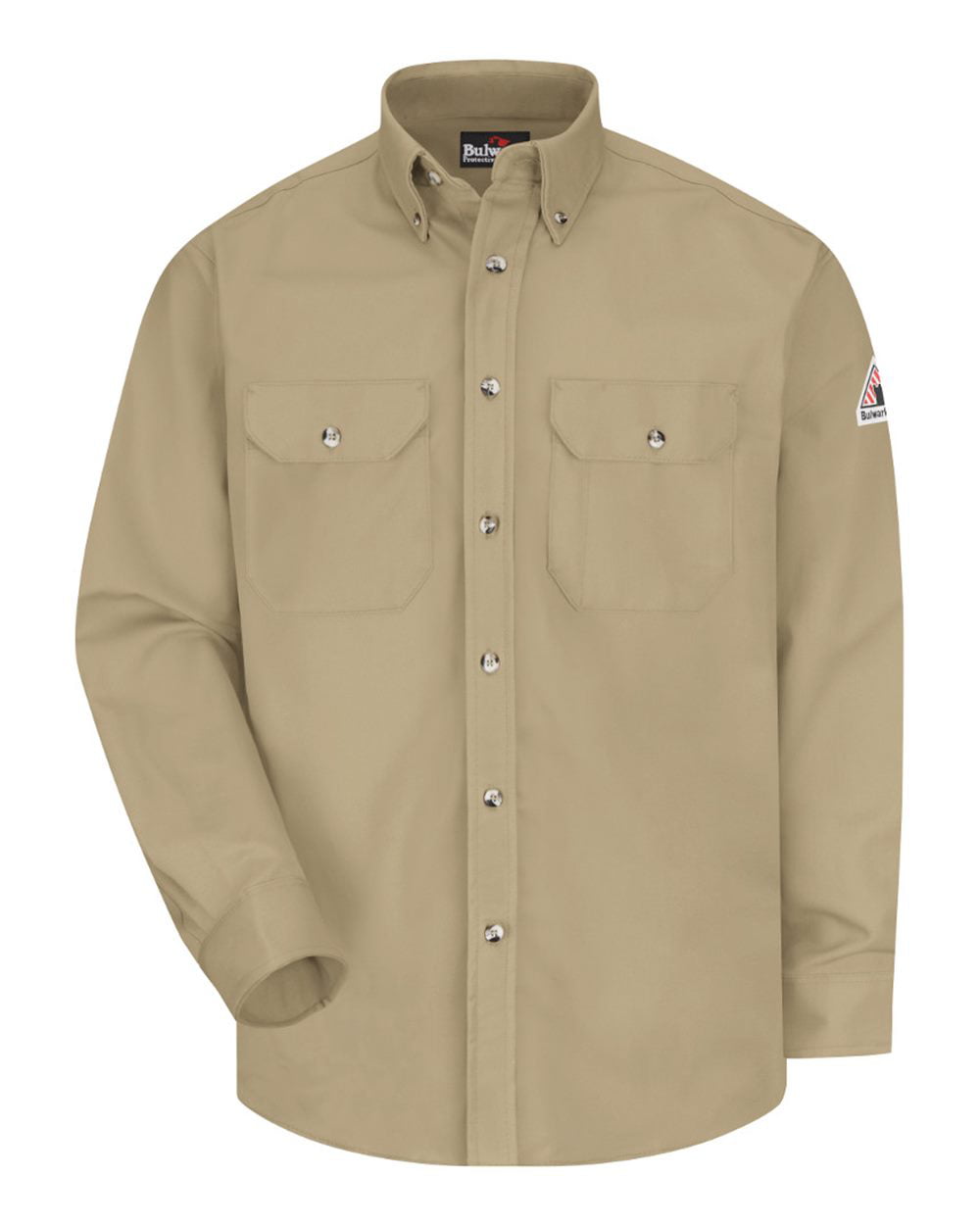 (Price/Pcs)Bulwark SLU2 Men's Oz Dress Uniform Shirt-Khaki-LONG-3XL