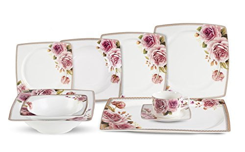30 Piece Dinnerware Set-Bone China Service for 4-Loretta by Lorren Home Trends