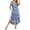 Bohemian Blue, variant on Women's Nightgowns Long Sleepshirt Short Flare Sleeve Sleepwear Soft Night Shirts with Pockets
