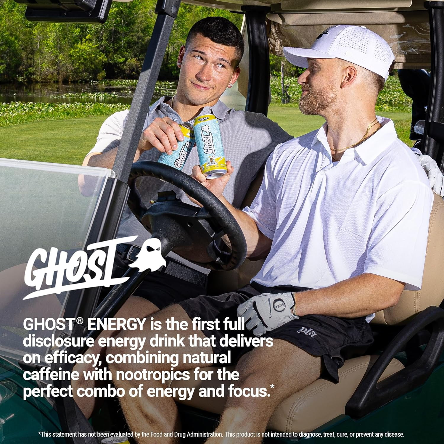 Ghost Zero Sugar Energy Drink, Iced Tea Lemonade, 16 oz Can, 12 Pk