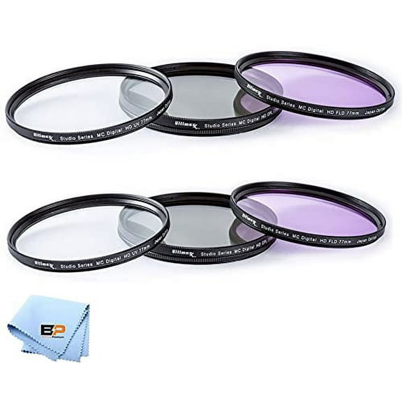 BP 55mm & 58mm Multi-Coated 3 Piece Lens Filter Kit (UV/CPL/FLD) for Nikon D3500, D5600, D3400 DSLR Camera W/Nikon 18-55mm f/3.5-5.6G VR AF-P DX & Nikon 70-300mm f/4.5-6.3G ED