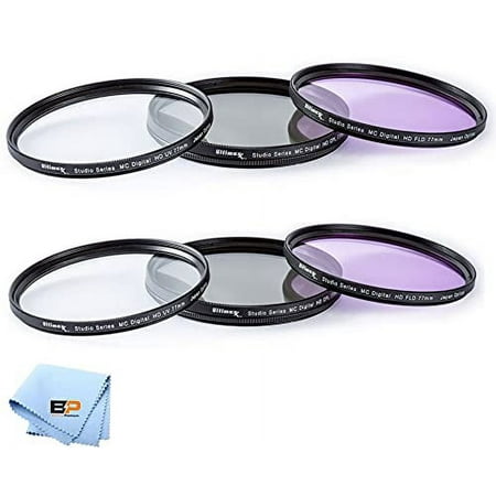BP 55mm & 58mm Multi-Coated 3 Piece Lens Filter Kit (UV/CPL/FLD) for Nikon D3500 D5600 D3400 DSLR Camera W/Nikon 18-55mm f/3.5-5.6G VR AF-P DX & Nikon 70-300mm f/4.5-6.3G ED