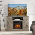 thumbnail image 2 of 58" Electric Fireplace TV Console, SESSLIFE Wood Fireplace TV Stand for TVs Up to 65", Oak Color Living Room Bedroom TV Stand Storage Cabinet, 2 of 8