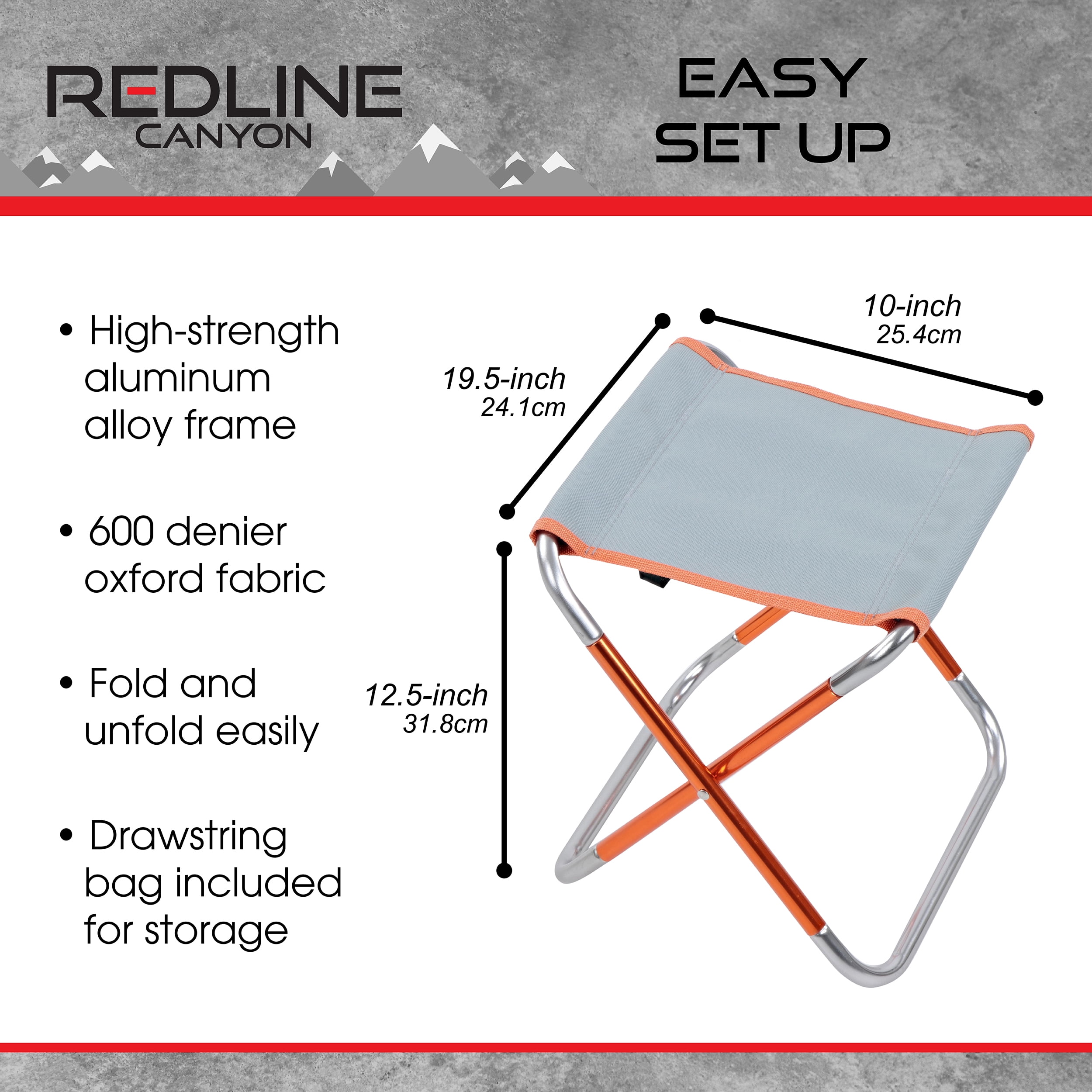 RLC Portable Camp Foldable Hunting Collapsible Stool Travel RLC Portable Camp Foldable Hunting Collapsible Stool Travel