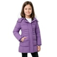 thumbnail image 3 of Wantdo Big Girl's Jacket Quilted Winter Coat Waterproof Jacket Puffer Jacket Light Purple 18/20, 3 of 10