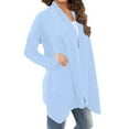 thumbnail image 6 of Women's Airy Knit Cardigan Long Sleeve Loose Fit Duster Sweater Soft Layering Piece for Office Casual Wear 2025 Fashion, 6 of 7