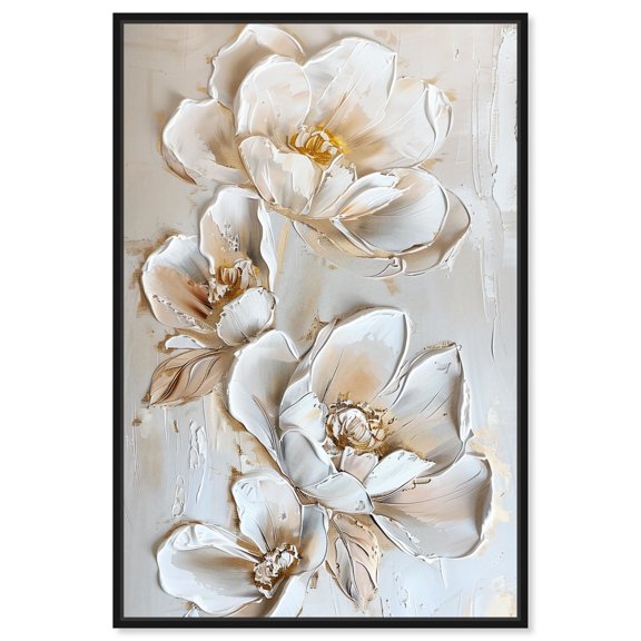 Lush Floral II Canvas New Floral Wall Art by Art Remedy, Black Frame, 10" x 15"
