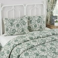 thumbnail image 3 of VHC Brands Dorset, Farmhouse Quilted Bed Sham, Standard, Floral, Green, 21x28, 3 of 6