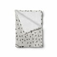 thumbnail image 2 of Birds Soft Flannel Fleece Throw Blanket, Hand Drawn Bird and Footprint Illustration Sketch Woodland Animal Design, Cozy Plush for Indoor and Outdoor Use, 70" x 90", Eggshell and Black, by Ambesonne, 2 of 6