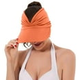 thumbnail image 6 of HJYCHN Women's Wide Brim Sun Hat UPF 50+ Breathable Summer Beach Outdoor Adjustable Sun Headwear For Travel And Sports Activities Orange One Size, 6 of 6
