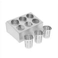 thumbnail image 4 of Flatware Holder Commercial Stainless Steel Cylinder Flatware Restaurant 6-Holes#, 4 of 12