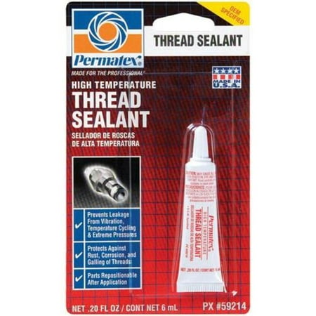 Permatex 59214 High Temperature Thread Sealant - 6 ml (Best Thread Sealant For Air Ride)