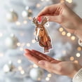 thumbnail image 3 of ViciArt Horse Christmas Ornament – Rustic Holiday Tree Decoration with Antlers and Plaid Scarf, 3 of 4