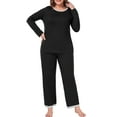 thumbnail image 5 of Cueply Womens Plus Size Pajamas Long Sleeve Pjs Sets Loungewear Sleepwear 1X-4X, 5 of 7