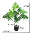 thumbnail image 3 of The Mod Greenhouse 32" Artificial Green Silk Happy Philo Tabletop Plant in Black Matte Pot, 3 of 5