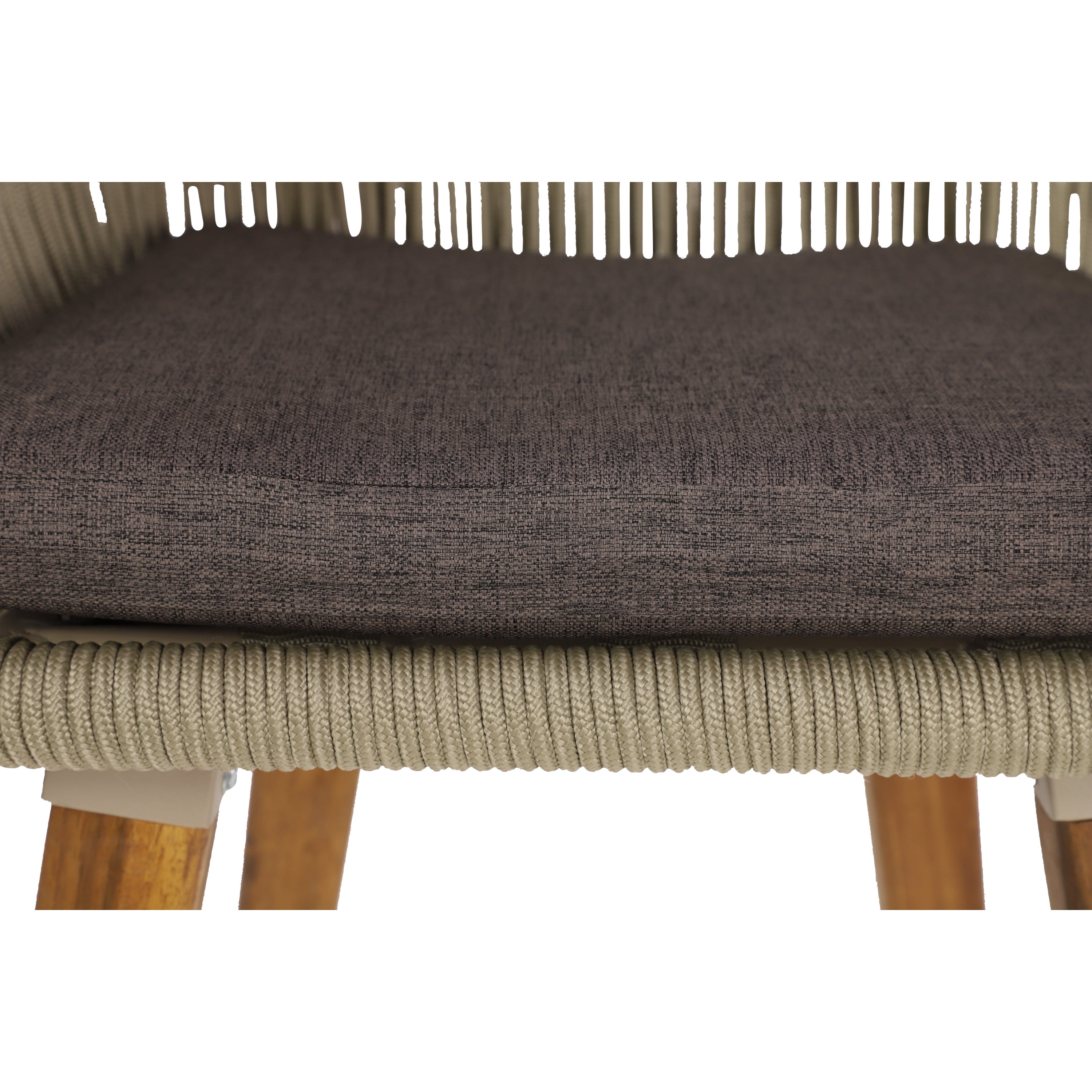 DecMode Grey Wood Modern Bar Outdoor Stool