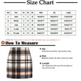 thumbnail image 2 of Byworldtasic Womens Plus Size Skirts Plaid Mini Skirts for Womens High Waisted Fall Winter Wool Bodycon Pencil Skirts with Slit, 2 of 4