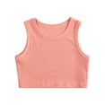 thumbnail image 4 of Gaexia Girls Cropped Tank Top Fashion Athletic Sleeveless Casual Shirt Kids Youth Teenage Summer Sports Girls Fashion (Pink,7-8 Years), 4 of 4