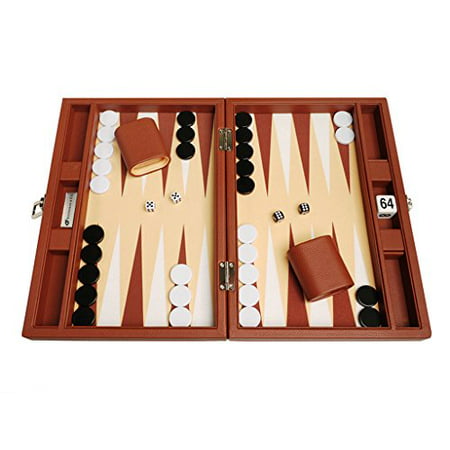 Silverman Desert Brown Board Backgammon Set 13-Inch