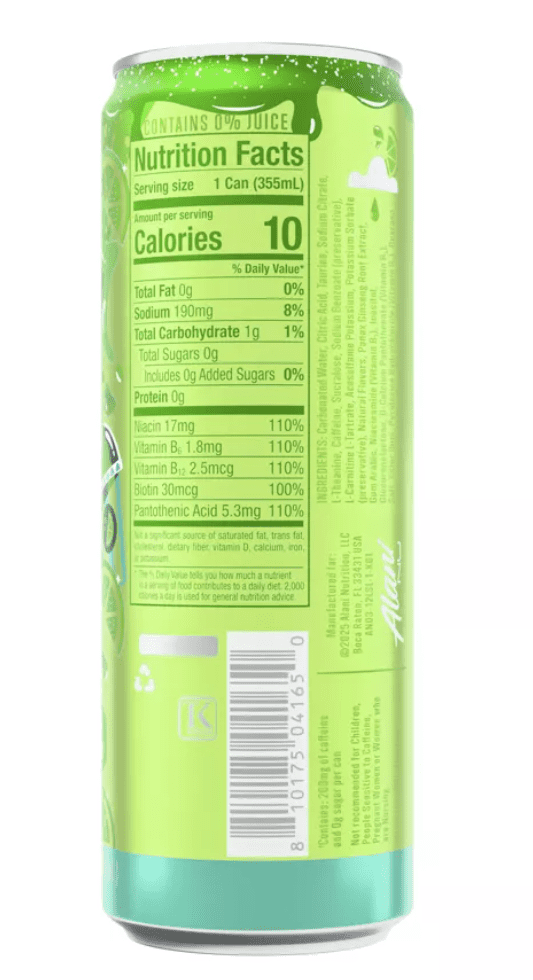 Alani Nu Lime Slush Energy Drink (Pack of 12)