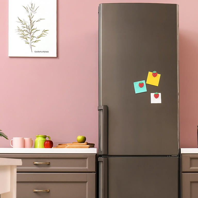  Rose Gold Fridge Magnets 6pcs Round Glass Refrigerator