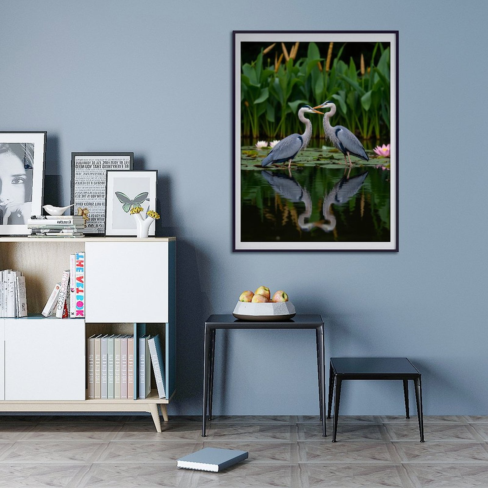 Diamond Art Kits for Adults - 5d Herons Lotus Reflection Serenity Diamond Painting for Adults, Diamond Art for Adults Beginners, Diamond Painting Kits for Adults for Home Wall Decor