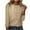 Khaki, variant on IROINNID Polyester Long Sleeve T Shirt for Women Comfy Solid Round Neck Loose T-Shirt Blouse Tops,Green