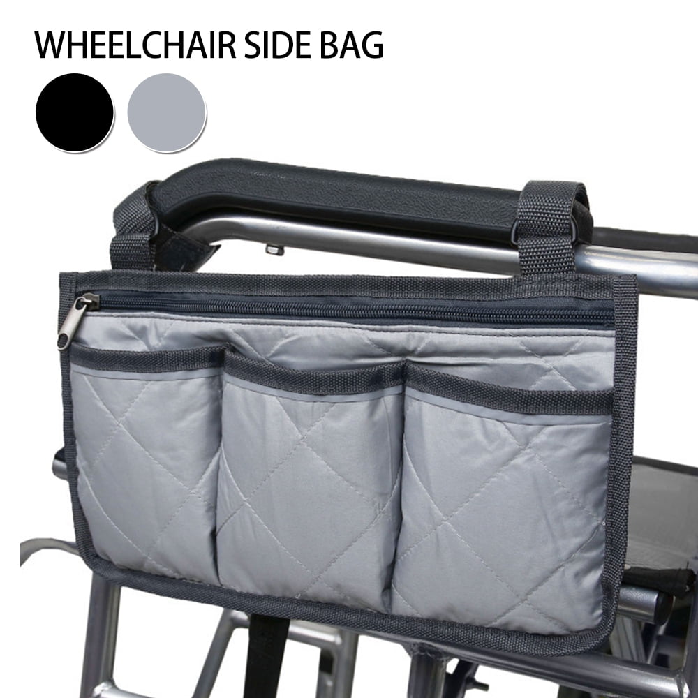 Willstar Wheelchair Armrest Side Bag Oxford Storage Bag Waterproof