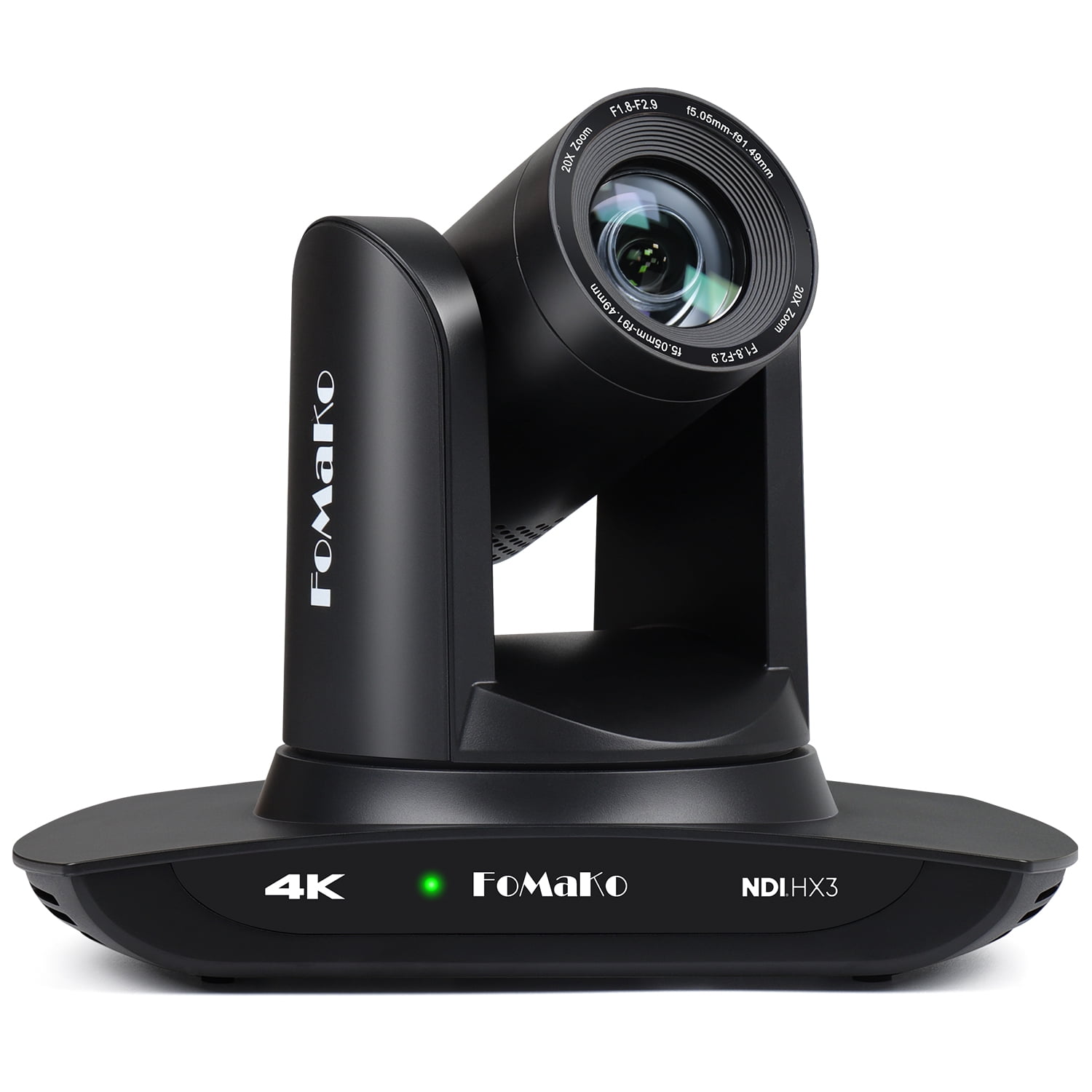 FoMaKo NDI 4K PTZ Camera HDMI AI Auto-Tracking 4K NDI PTZ Camera 4K 20X Optical Zoom, USB3.0 LAN HDMI PTZ Camera 4K for Church Worship Education Conference Events, K20UH NDI 4K PTZ Camera