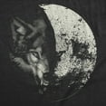 thumbnail image 2 of Mens Funny T Shirts Wolf Moon Cool Space Graphic Tee for Men Graphic Tees, 2 of 9