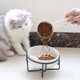 thumbnail image 3 of tazas medidoras de comida para gatos, cómoda cuchara de mango largo para perros, gatos, hurones y conejos, cuchara de alimentación para mascotas, apta para lavavajillas (blanco), 3 of 3