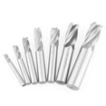 thumbnail image 1 of Embout de Coupe-Bordure pour Routeur, 7 Pcs/ensemble 4 Flûtes 6-20mm HSS Embout de Routeur Coupe-Puce, 1 of 8