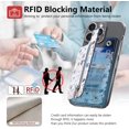 thumbnail image 2 of Tarjetero para la parte posterior del teléfono – Cartera magnética de gran capacidad para teléfono – Tarjetero pequeño con patrón floral con antirrobo RFID, 2 of 5
