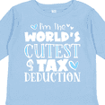 thumbnail image 4 of Inktastic I'm the World's Cutest Tax Deduction Blue Hearts Boys or Girls Long Sleeve Toddler T-Shirt, 4 of 5