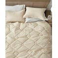 thumbnail image 3 of Chezmoi Collection Logan Light Sand Comforter Set King Size 3-Piece Lightweight Soft Stone-Washed Microfiber Bedding Set for All Season (1 Comforter 104x92, 2 Shams), 3 of 9
