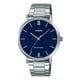 thumbnail image 1 of Reloj pulsera Casio MTP-VT01 con correa de acero inoxidable color plateado - fondo azul, 1 of 6