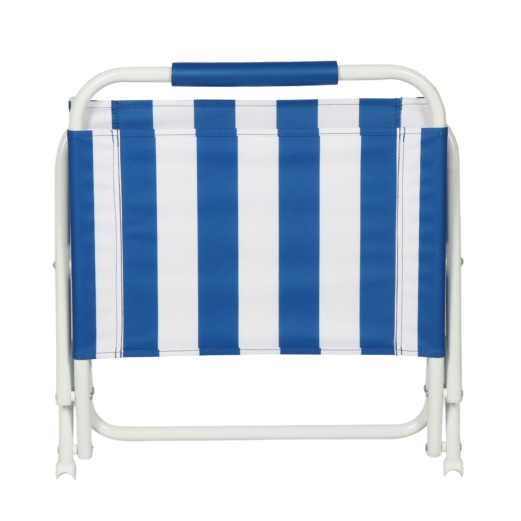 Mainstays Beach Sand Chair, Low  Profile, Blue and White Stripe