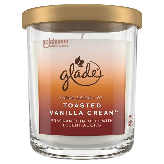 import json
alt_text_data = {
"inital_alt_text": "Glade large candle with toasted vanilla cream scent in a clear glass container and beige lid.",
"final_alt_text": "Glade large scented candle in clear glass jar with beige lid, labeled Toasted Vanilla Cream fragrance."
}
json.dumps(alt_text_data)