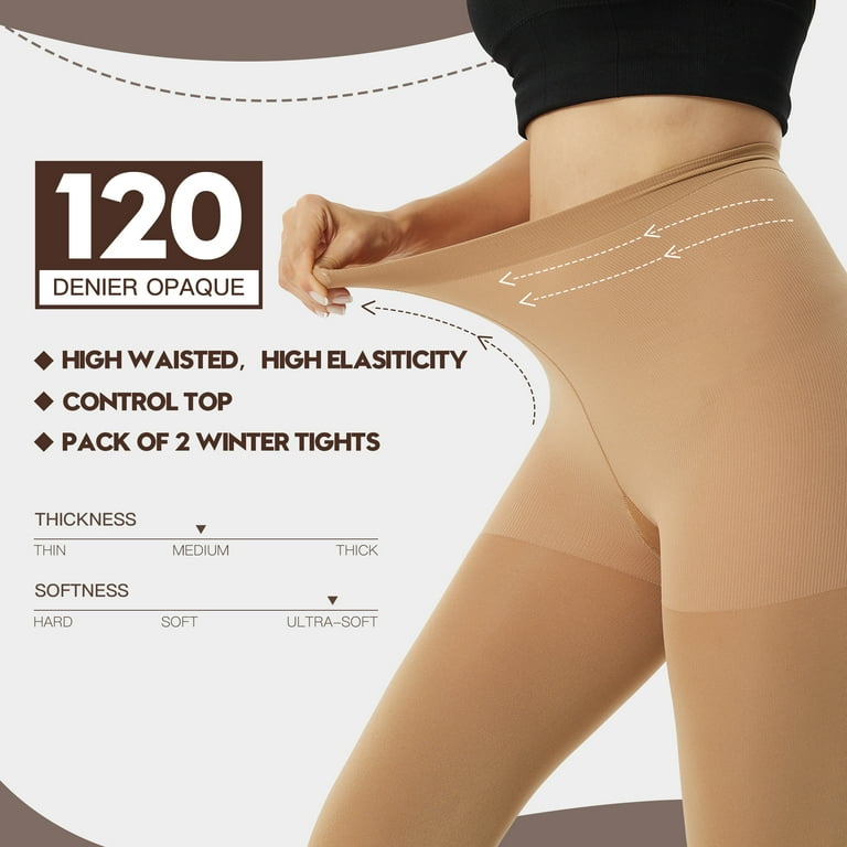  MANZI Control Top Pantyhose Sheer Tights For Women