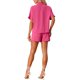 thumbnail image 3 of Conjuntos Casual de Camisas y Pantalones Cortos de Lino para Mujeres INSPIRE CHIC en Rosa Profundo S, 3 of 6