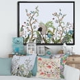 thumbnail image 2 of Designart 'Border With Peonies and Cranes In Chinoiserie Style' Traditional Framed Canvas Wall Art Print, 2 of 5