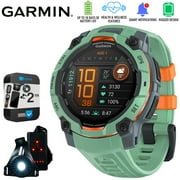 Garmin Instinct 3 45mm Outdoor GPS Smartwatch, AMOLED, Neo Tropic w/ Neo Tropic Band 010-02936-01 Bundle with 2 Year Extended Warranty & Deco Essentials Wearable Safety Light