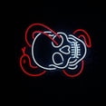 thumbnail image 2 of Handmadetneonsign Skull Head with Snake Neon Sign, Skeleton Wall Art Decor, Halloween Wall Decor, 2 of 5