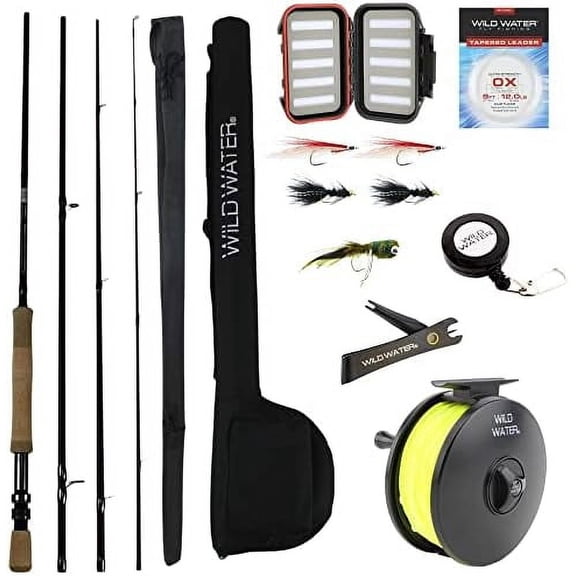 Fly Fishing 9 Foot, 4-Piece, 9/10 Weight Fly Rod Complete Fly Fishing Rod and Reel Combo Starter Package$$Sport & Recreation Other