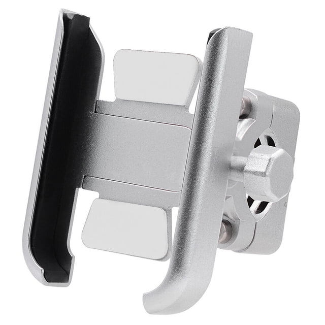 Miangastore Motorcycle Handlebar Cell Phone Clamp Silver 1Pcs 3.15x2.56in